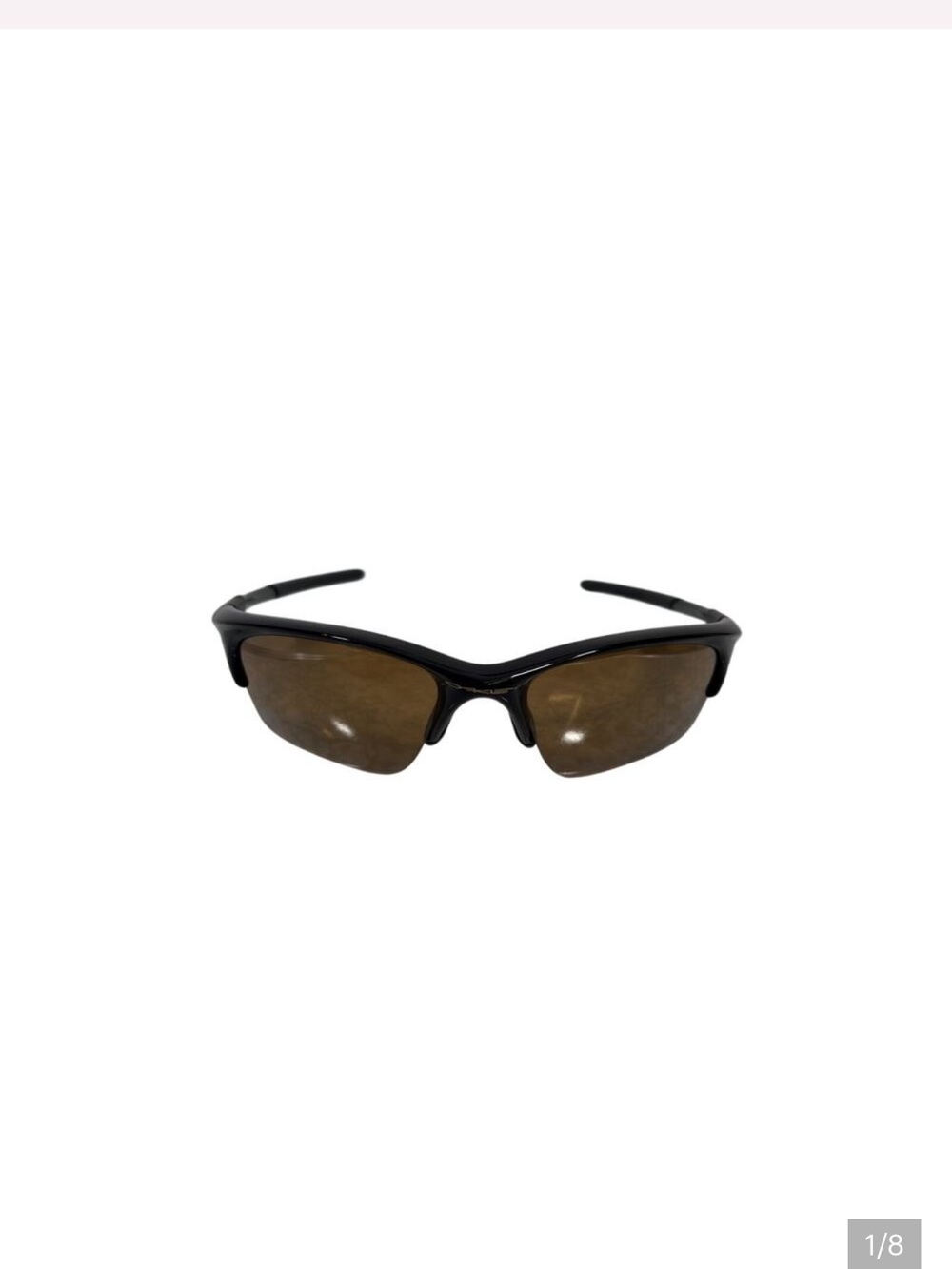Oakley Sunglasses Mens Jet Black Half Jacket 1.0 Black Iridium Polarized Wrap